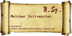 Melcher Szilveszter névjegykártya